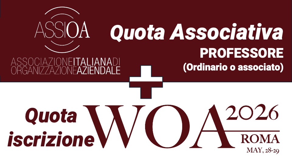 Ordinary Membership Ordinary Member Professor: 2026 Membership Fee + WOA Registration – ASSIOA