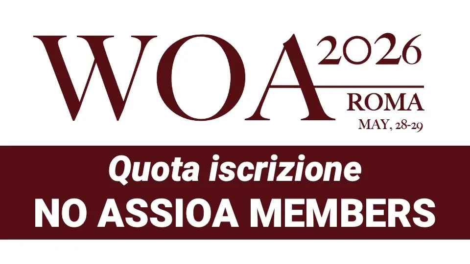 Quota iscrizione WOA2026 - NO ASSIOA members
